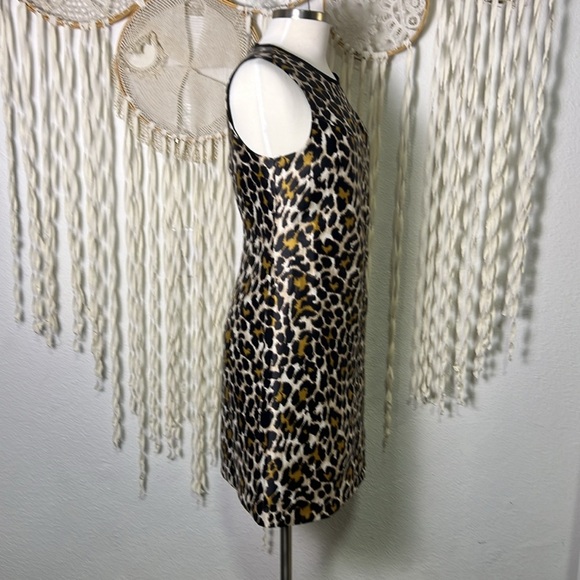 J. Crew NWT Leopard Print Sleeveless A-Line Shift Dress Size 2 - Picture 4 of 11